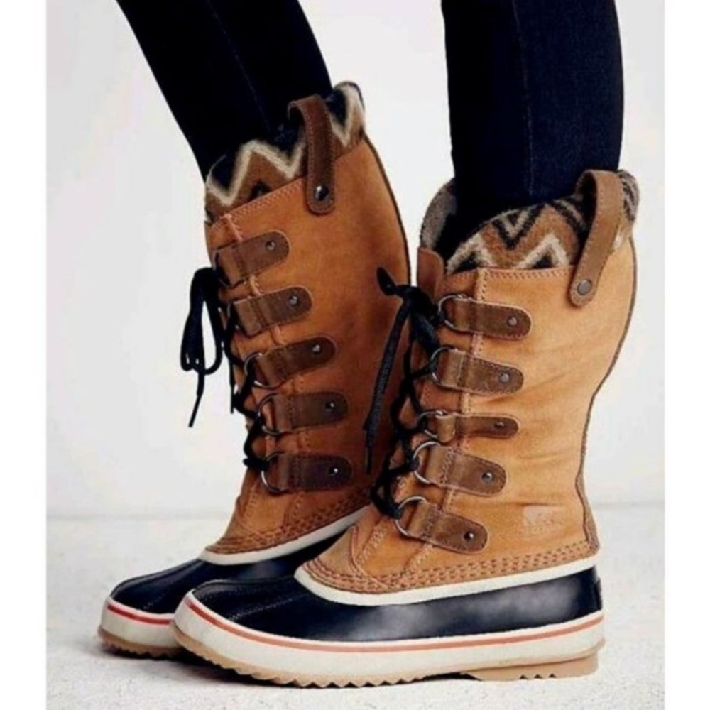 Sorel Joan of Arctic Il Snow Boots Lace-Up Waterproof Suede Leather Size 7